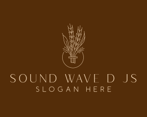 Minimalist Wheat Grain  logo design