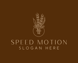 Minimalist Wheat Grain  logo design