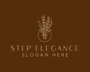 Minimalist Wheat Grain  logo design