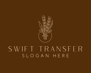 Minimalist Wheat Grain  logo design