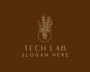 Minimalist Wheat Grain  logo design