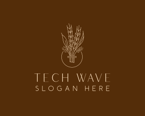 Minimalist Wheat Grain  logo design