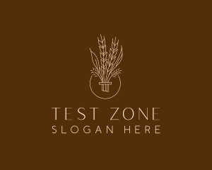 Minimalist Wheat Grain  logo design