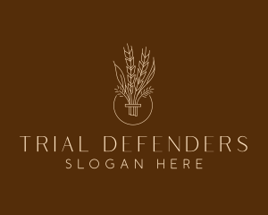 Minimalist Wheat Grain  logo design