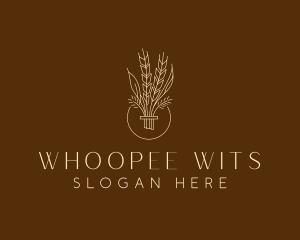 Minimalist Wheat Grain  logo design