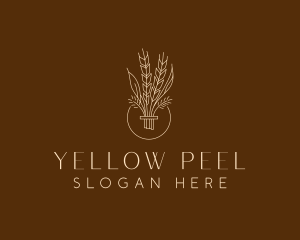 Minimalist Wheat Grain  logo design