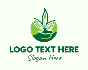 Hand Leaf Plant logo