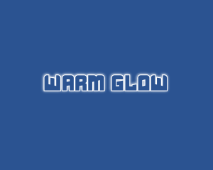 Robotic Glow Text logo design