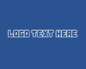 Robotic Glow Text Logo