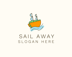 Taco Sailing Ship logo design