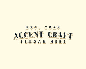 Retro Hipster Craft logo design