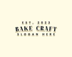 Retro Hipster Craft logo design