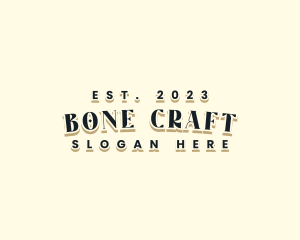 Retro Hipster Craft logo design