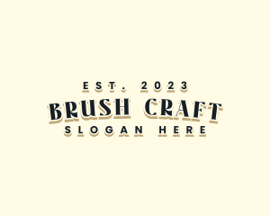 Retro Hipster Craft logo design