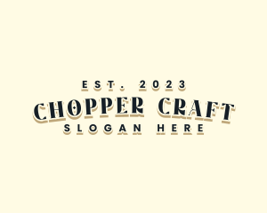 Retro Hipster Craft logo design