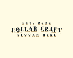 Retro Hipster Craft logo design