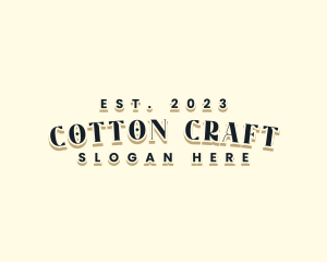 Retro Hipster Craft logo design