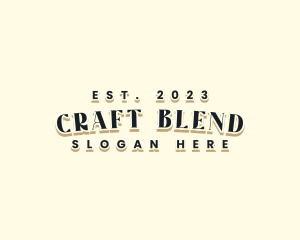 Retro Hipster Craft logo design