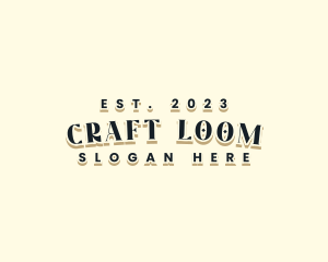 Retro Hipster Craft logo design