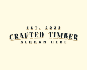 Retro Hipster Craft logo design