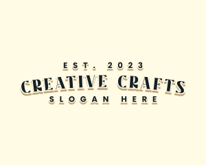 Retro Hipster Craft logo design