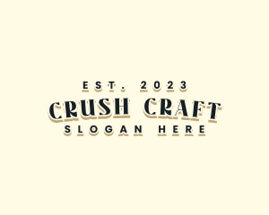 Retro Hipster Craft logo design