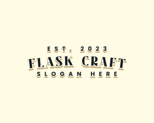 Retro Hipster Craft logo design