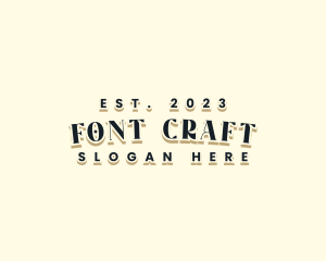 Retro Hipster Craft logo design