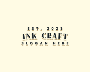 Retro Hipster Craft logo design