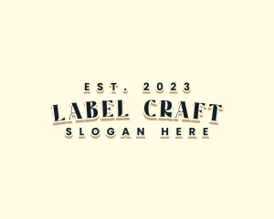 Retro Hipster Craft logo design