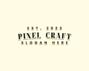 Retro Hipster Craft logo design