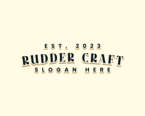 Retro Hipster Craft logo design