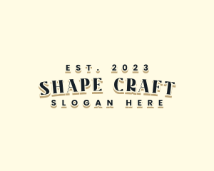 Retro Hipster Craft logo design