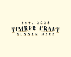 Retro Hipster Craft logo design