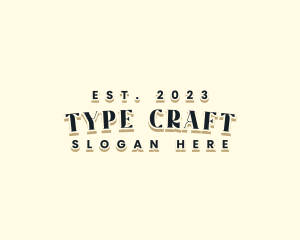 Retro Hipster Craft logo design