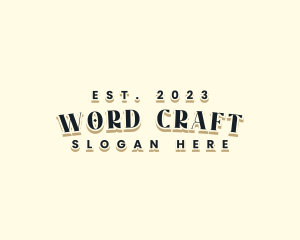 Retro Hipster Craft logo design