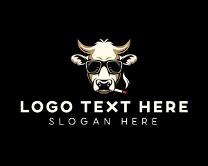 Sunglasses Cow Cigarette Logo