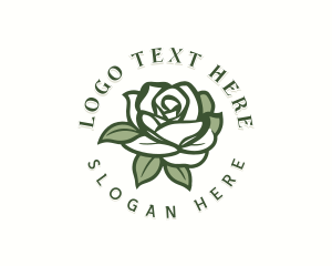 Floral Garden Rose Logo