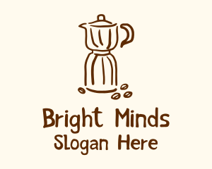 Brewed Coffee Bean Logo