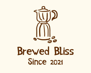 Brewed Coffee Bean logo design