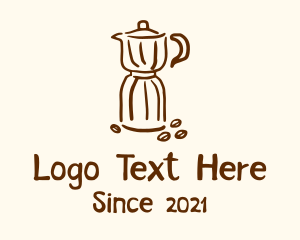 Coffee - Brewed Coffee Bean logo design