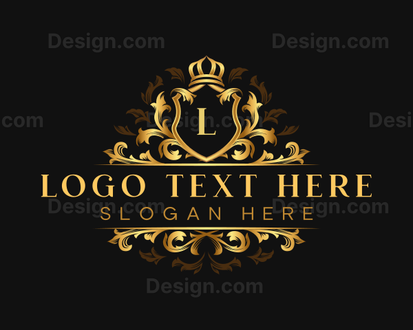 Luxury Floral Crown Logo