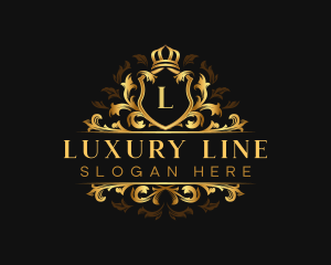 Luxury Floral Crown logo design