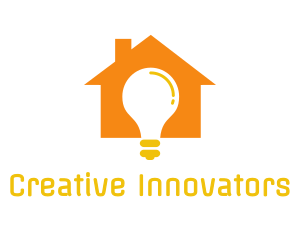 Orange House Bulb logo