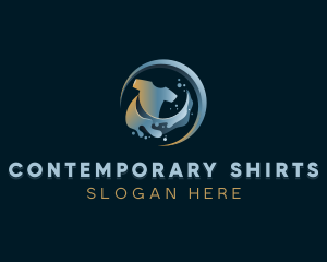 T-shirt Laundry Washer logo design