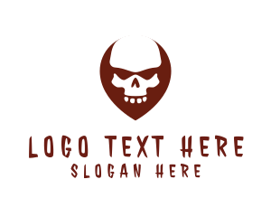 Skull Skeleton Pin logo