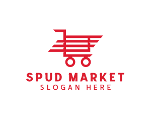 Trolley Shopping Cart logo design