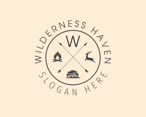 Camping Wilderness Hipster  logo design