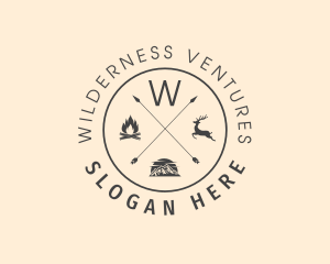 Camping Wilderness Hipster  logo
