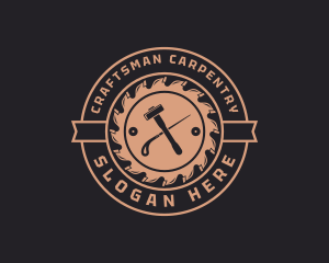 Woodworking Carpentry Tools logo design